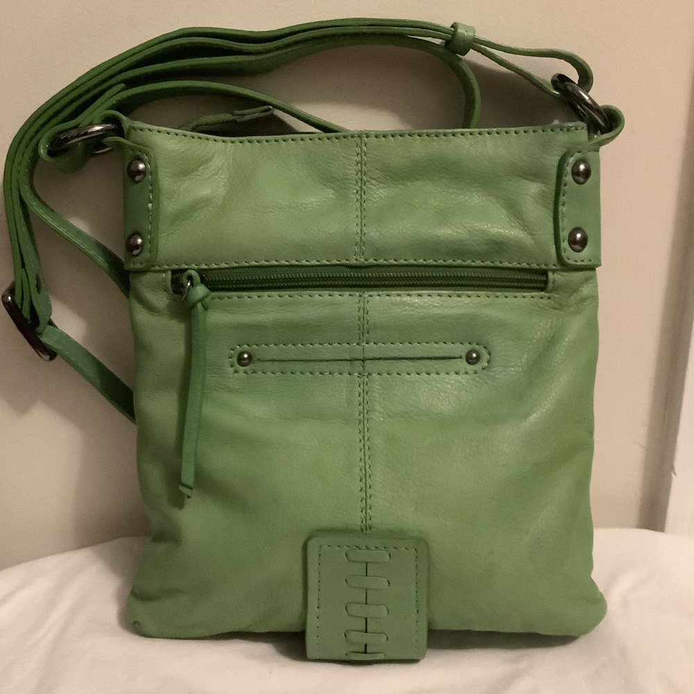 Ninno BOSSI Soft Green Leather Crossbody